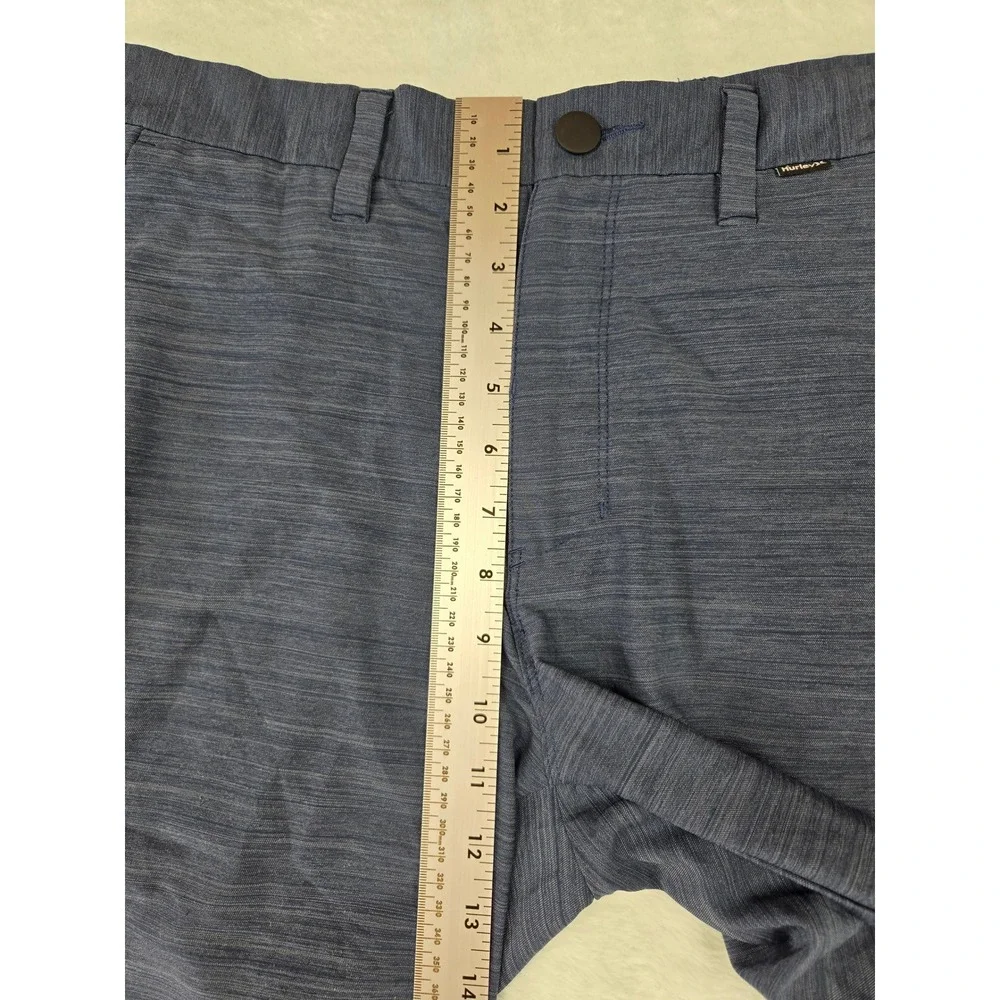 Hurley Mens Hybrid Walk Shorts Navy Blue‎ Heathered Stretch Size 30 AJ6449